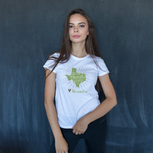 Sagegrönt och Grått Hem Ljuva Hem - Texas T Shirt