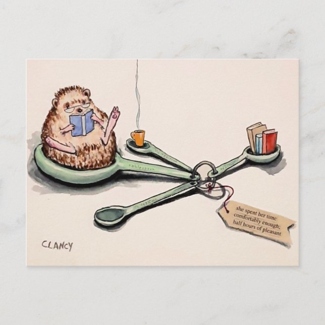 Sägehog-halvtimmars hyrkort vykort (Framsida)