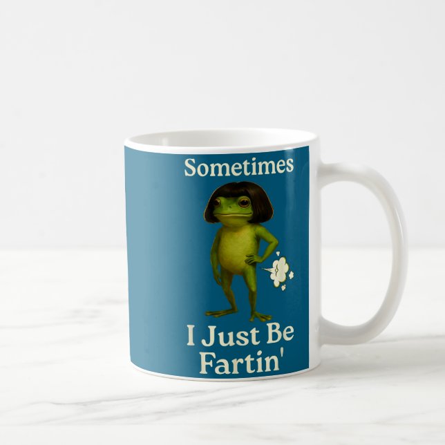 Säger Ibland Bara Fartar Groda Groda Jag Kul Kaffemugg (Höger)