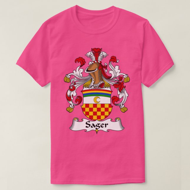 Sager Jackar Arm Family Crest T Shirt (Design framsida)