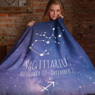 Saggitarius | Personlig Zodiac Constellation Fleecefilt
