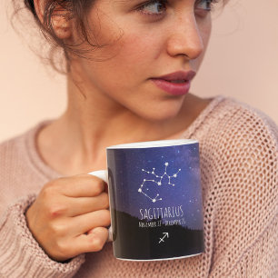Saggitarius Personlig Zodiac Constellation Kaffemugg