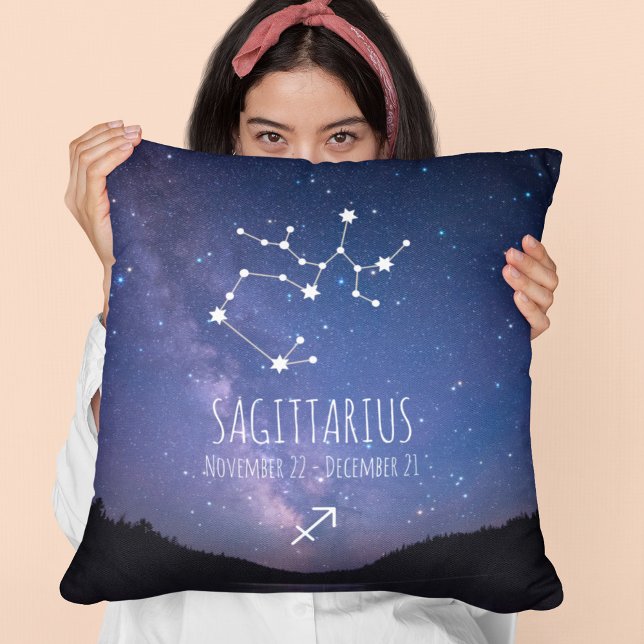 Saggitarius | Personlig Zodiac Constellation Kudde (Skapare uppladdad)
