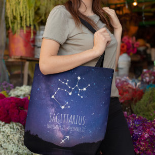 Saggitarius Personlig Zodiac Constellation Tygkasse