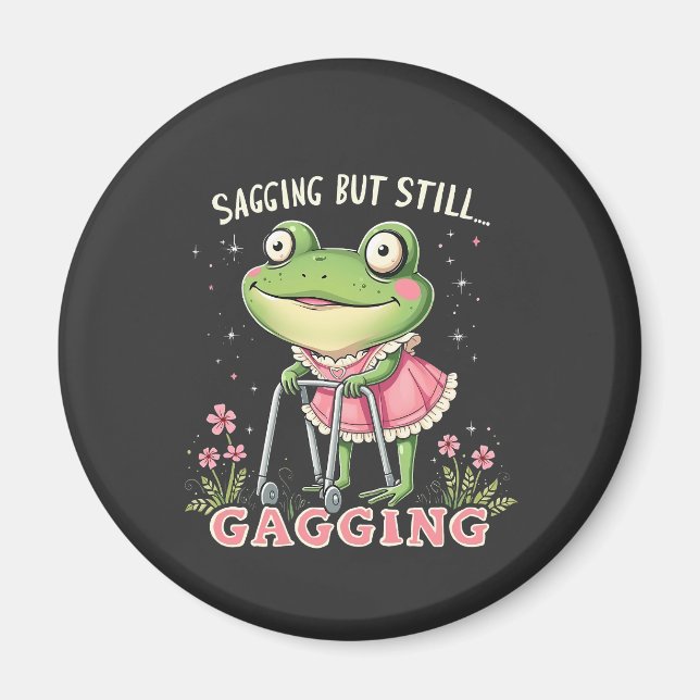 Saggning, men fortfarande gaggning av Mors dag Fro Magnet (Framsidan)