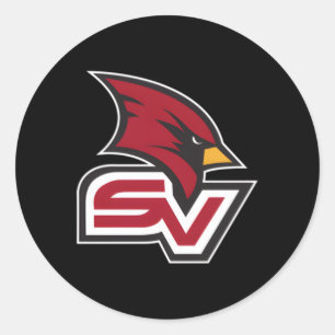 Saginaw Valley State Cardinals Lämnat Chest Icon Runt Klistermärke