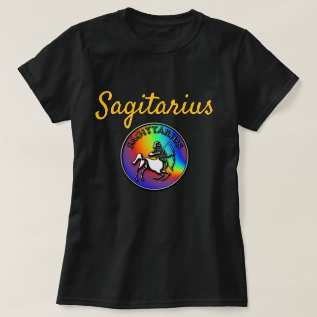 Sagitarius Zodiac T-Shirt (Design framsida)