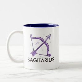 Sagitarius Zodiakteckens Astrologi Födelsedagsmugg Två-Tonad Mugg