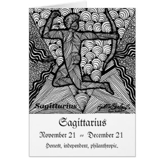 Sagittarious (Zodiac undertecknar), Hälsningskort