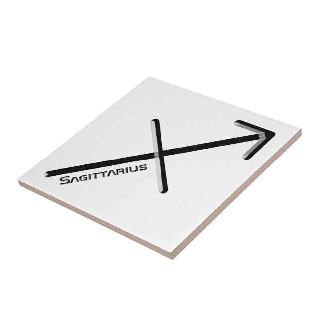 SAGITTARIUS, abstrakt utformning av Zodiac-signale Kakelplatta (Sidan)