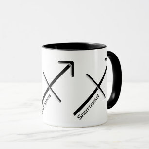 SAGITTARIUS, abstrakt utformning av Zodiac-signale Mugg