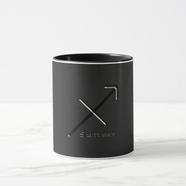 SAGITTARIUS, abstrakt utformning av Zodiac-signale Mugg (Center)