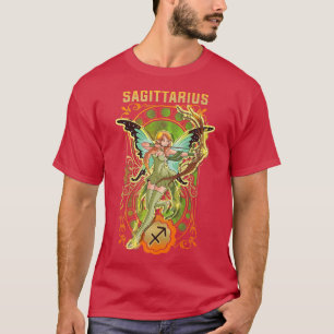Sagittarius Anime Birthday Fairy Älvors Sagittari T Shirt