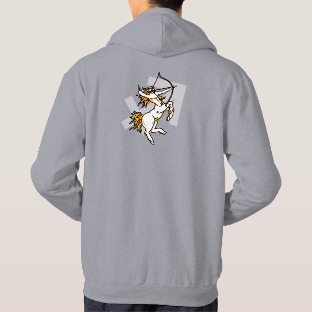 Sagittarius Archer astrology zip hoodie (Baksida)