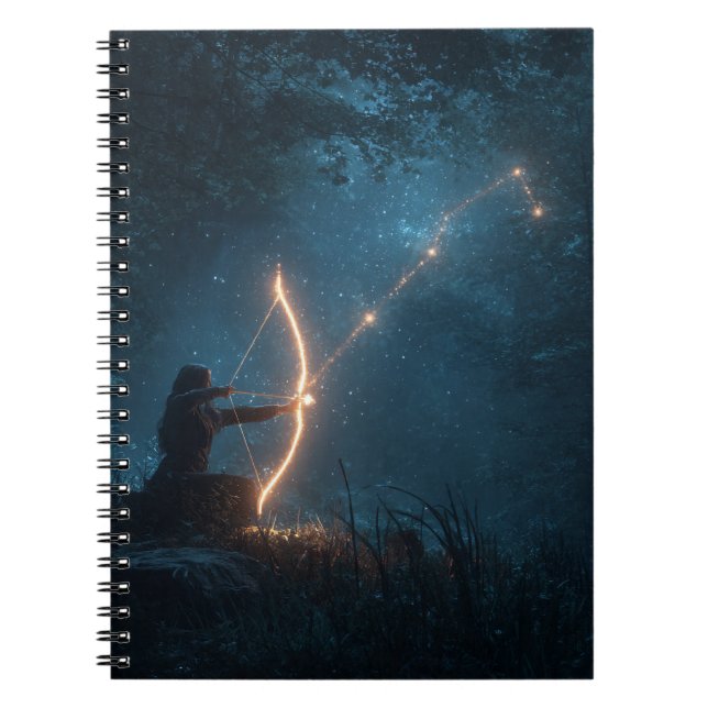 Sagittarius Archer Constellation Notebook Anteckningsbok (Framsidan)