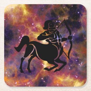 sagittarius archer underlägg papper kvadrat