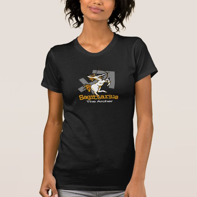Sagittarius Archer zodiac astrology t shirt (Framsida)