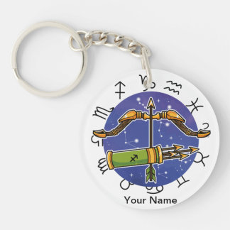 Sagittarius & Aries, akrylisk nyckelkedja