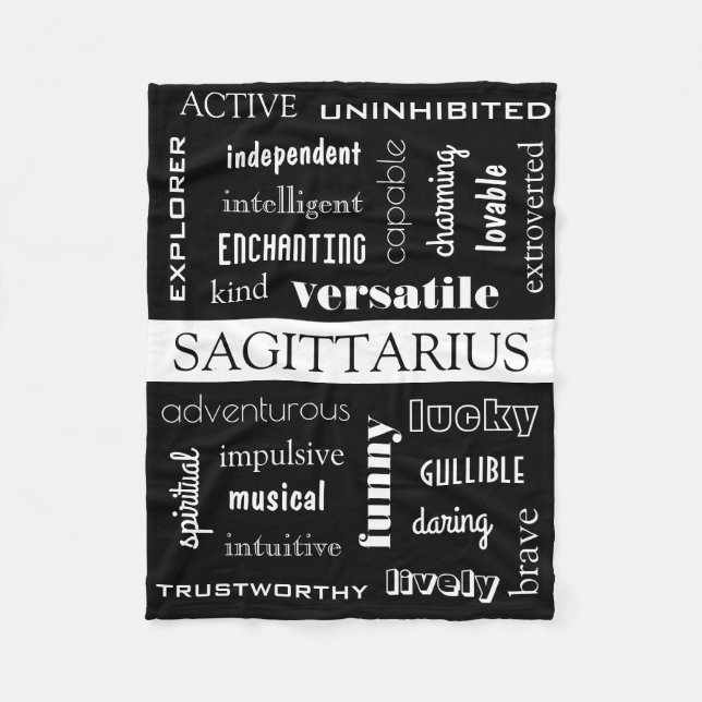 Sagittarius Astrological Fleecefilt (Framsidan)