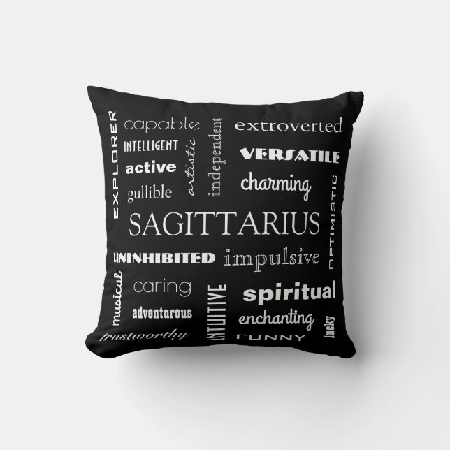 Sagittarius Astrological Kudde (Framsida)