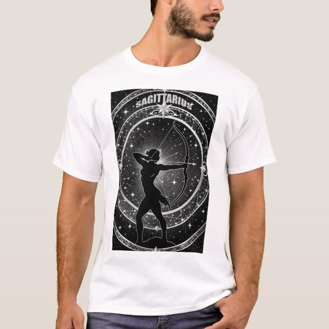 Sagittarius Astrological Sign T Shirt (Framsida)