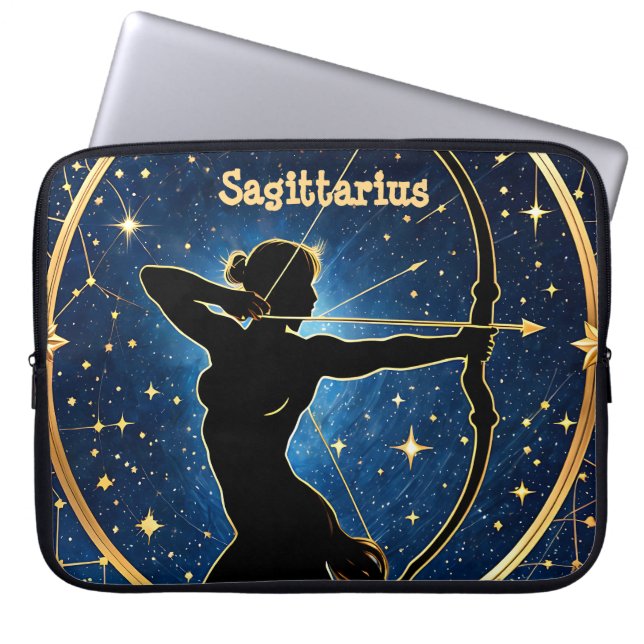 Sagittarius Astrology Laptop Fodral (Framsidan)