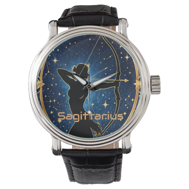 Sagittarius astrology-tecken armbandsur (Framsida)