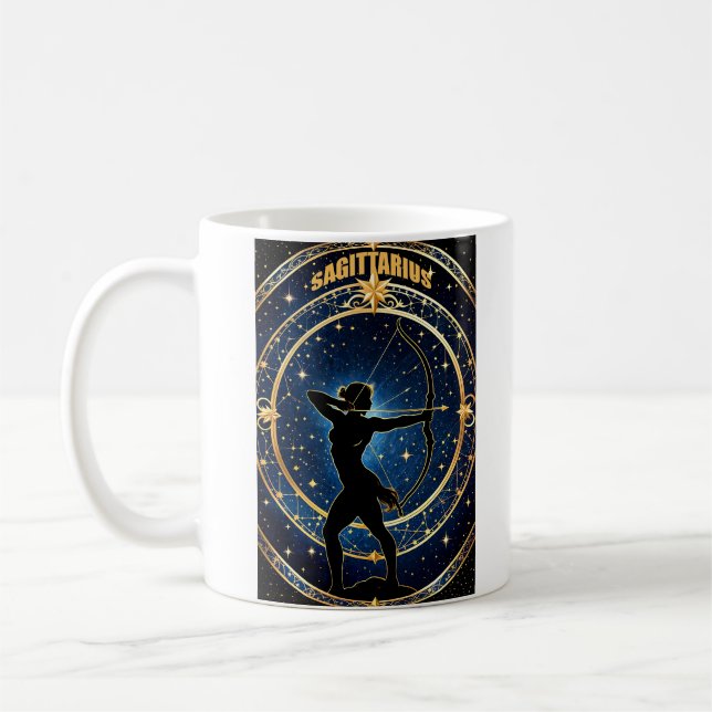 Sagittarius astrology-tecken kaffemugg (Vänster)