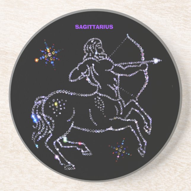 Sagittarius Astrology Underlägg Sandsten (Framsidan)