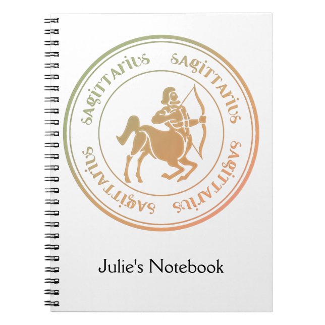 Sagittarius Astrology Zodiac d1 Notebook 1 Anteckningsbok (Framsidan)