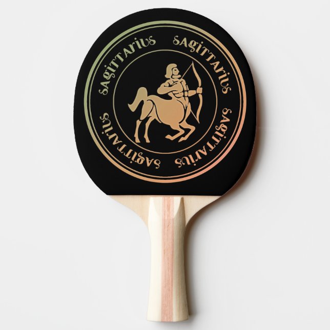 Sagittarius Astrology Zodiac d1 Ping Pong Paddle Pingisracket (Baksidan)