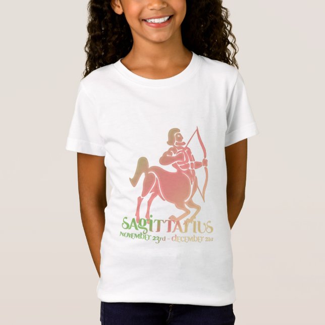 Sagittarius Astrology Zodiac d1 T-Shirt (Framsida)