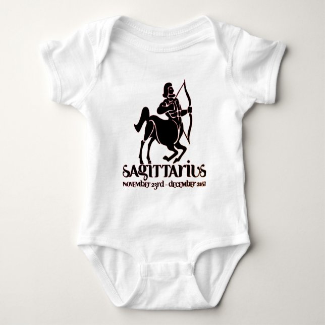 Sagittarius Astrology Zodiac d2b Baby Tee (Framsida)