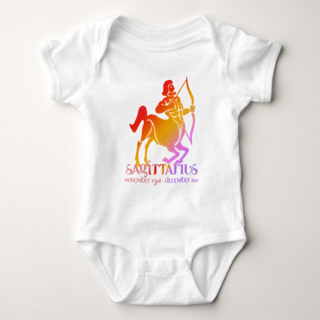 Sagittarius Astrology Zodiac d4 Baby Tröja (Framsida)