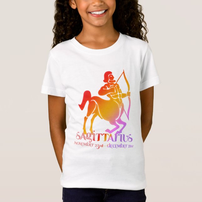 Sagittarius Astrology Zodiac d4 T-Shirt (Framsida)