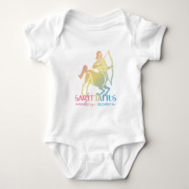Sagittarius Astrology Zodiac d7 Baby Tee (Framsida)