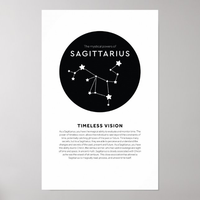 Sagittarius Astrology Zodiac Poster (Framsidan)