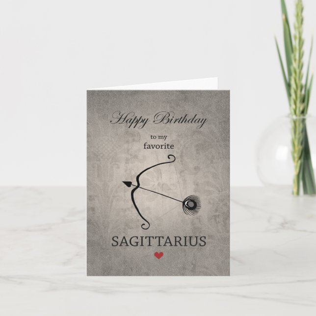 Sagittarius Astrology Zodiac Sign Grattis på födel Kort (Framsida)