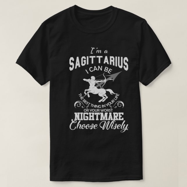 Sagittarius Astrology Zodiac Sign Horoscope Funny T Shirt (Design framsida)