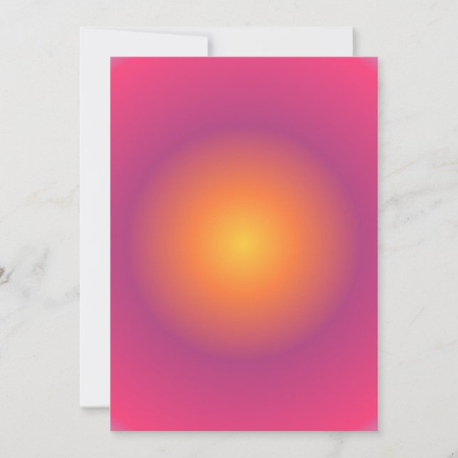Sagittarius Aura Gradient Zodiac, Lila Gult Julkort (Framsida)
