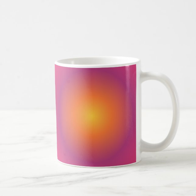 Sagittarius Aura Gradient Zodiac, Lila Gult Kaffemugg (Höger)