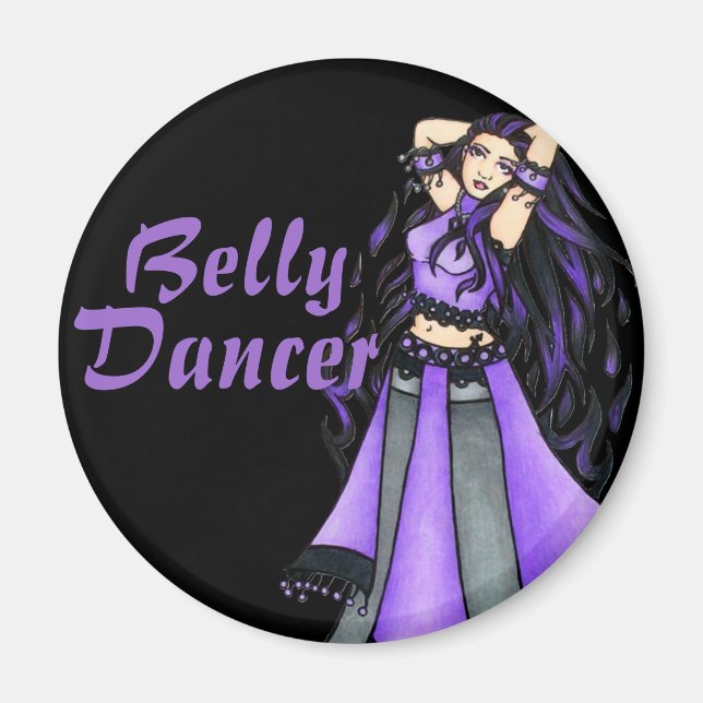 Sagittarius Belly Dancer Lila Magnet (Framsidan)