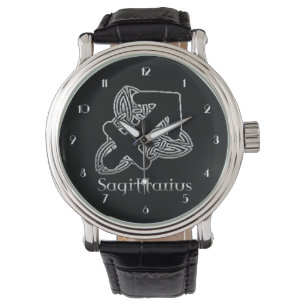 Sagittarius Birth Sign Celtic Knot Zodiac Watch Armbandsur