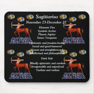 Sagittarius Birth Sign Zodiac Mouse Pad Musmatta