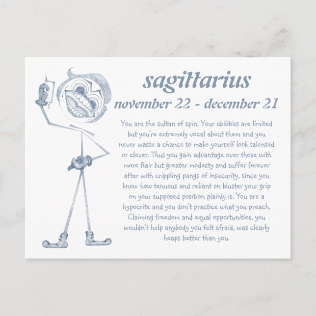 Sagittarius [ - BitchScope - ] vykort (Framsida)