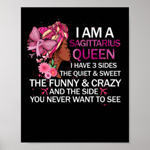 Sagittarius Black Queen... 3 sides April Girl Poster