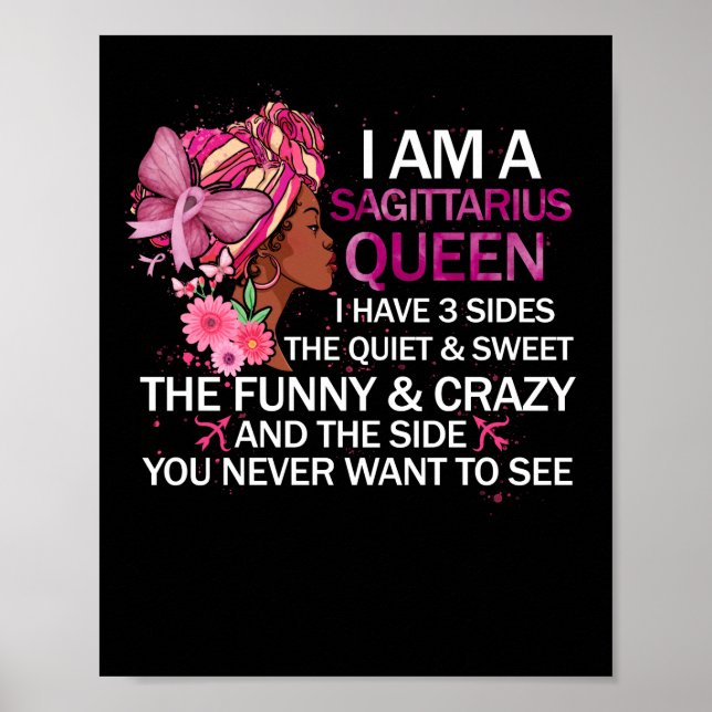 Sagittarius Black Queen... 3 sides April Girl Poster (Framsidan)