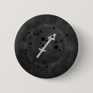 Sagittarius black & silver konstellation zodiac knapp