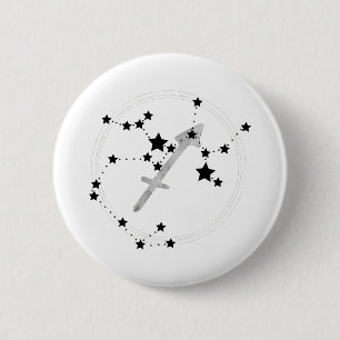 Sagittarius black & silver konstellation zodiac s knapp