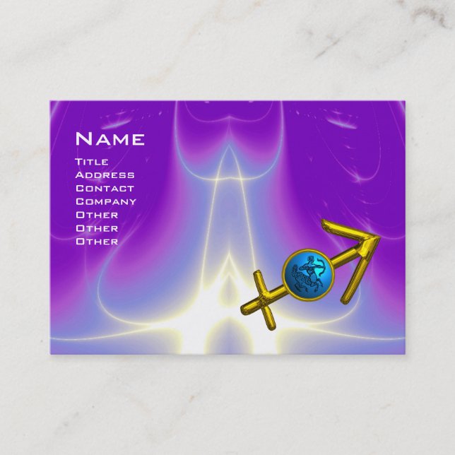 SAGITTARIUS - Blue violet lila rosa Visitkort (Framsida)